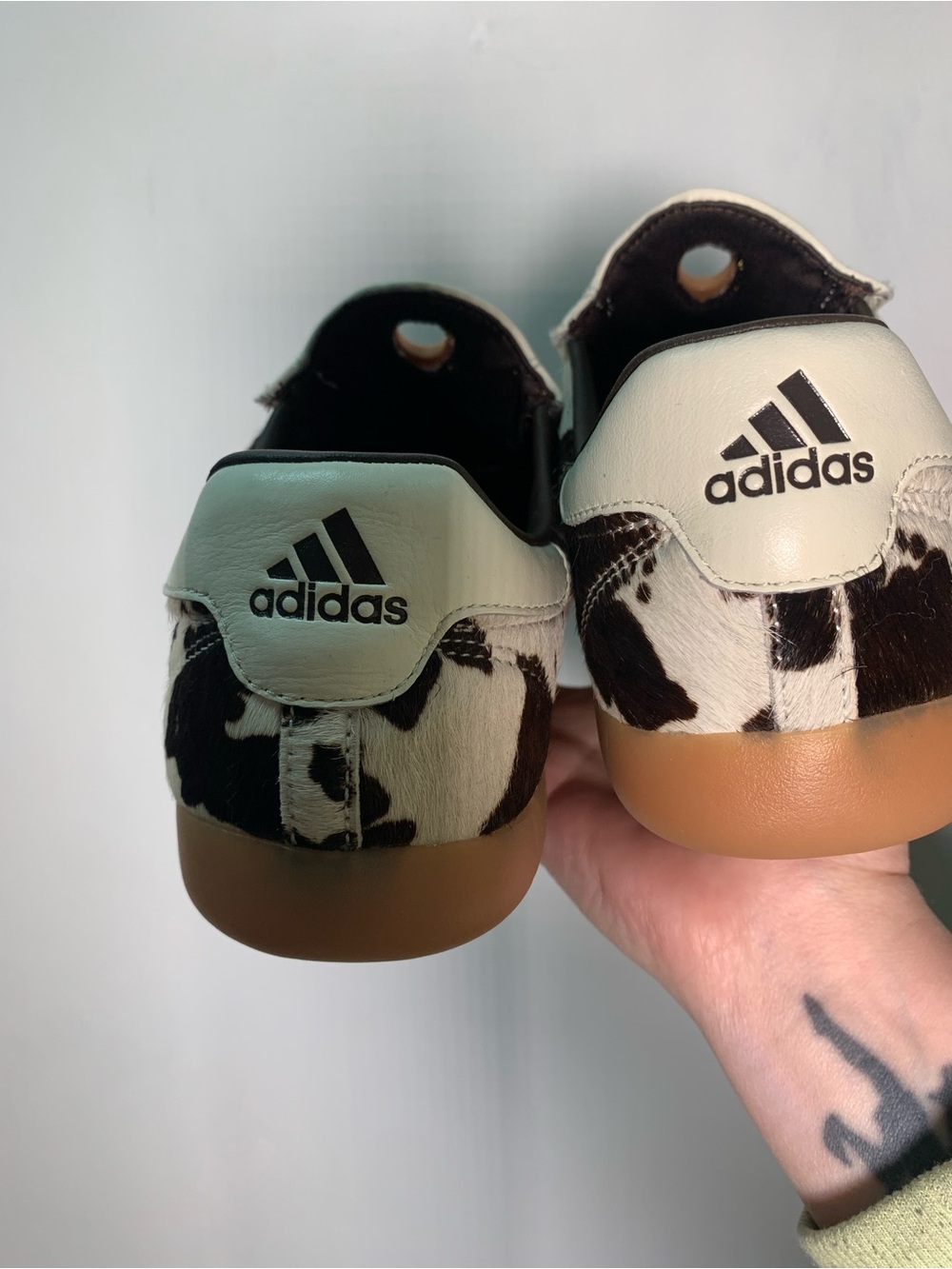 adidas Originals Taekwondo Mei sneakers in cow print real dyed cow fur size 9 - Picture 11 of 14